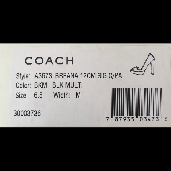 COACH Breana Signature Monogramed Heels in Black! - Picture 5 of 5